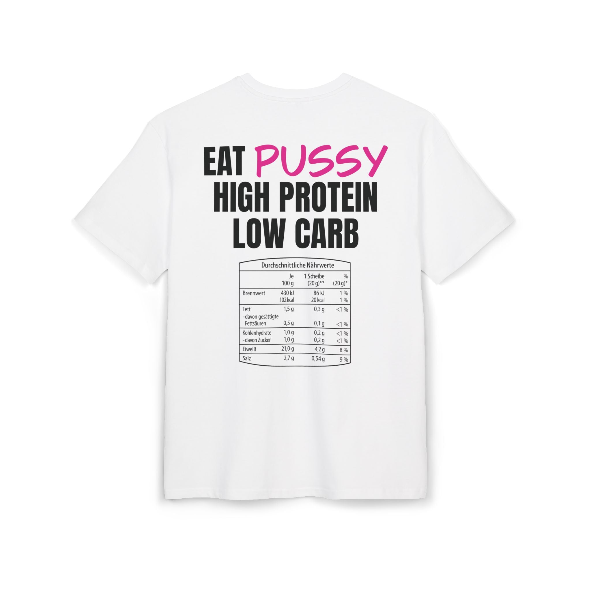 EAT PUS*Y HIGH PROTEIN LOW CARB | Heavy Oversize Tee